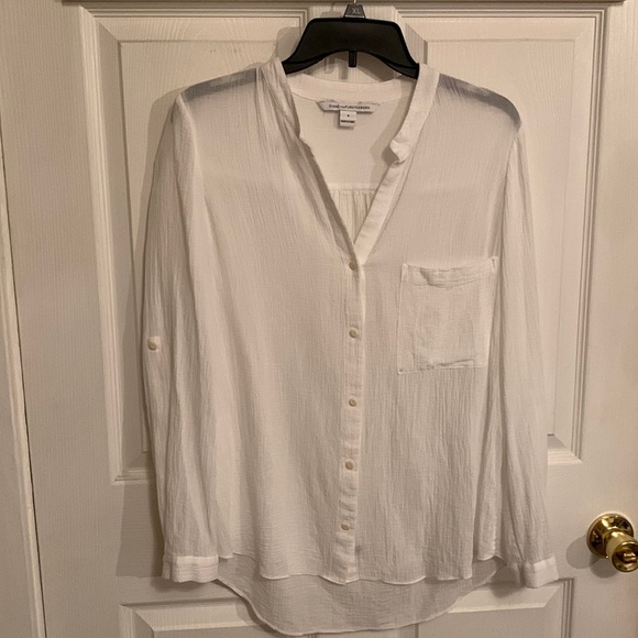 DIANE VON FURSTENBERG Women’s Button-Down White Long Sleeve Shirt SZ 6 - Picture 1 of 11